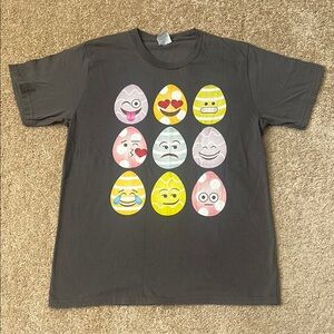 Port and Company Kids Emoji Easter Egg Tee - Charcoal Youth Large